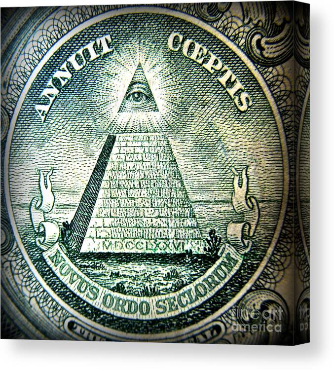 Freemason Canvas Print featuring the photograph Freemason Symbol and Quote by Renee Trenholm