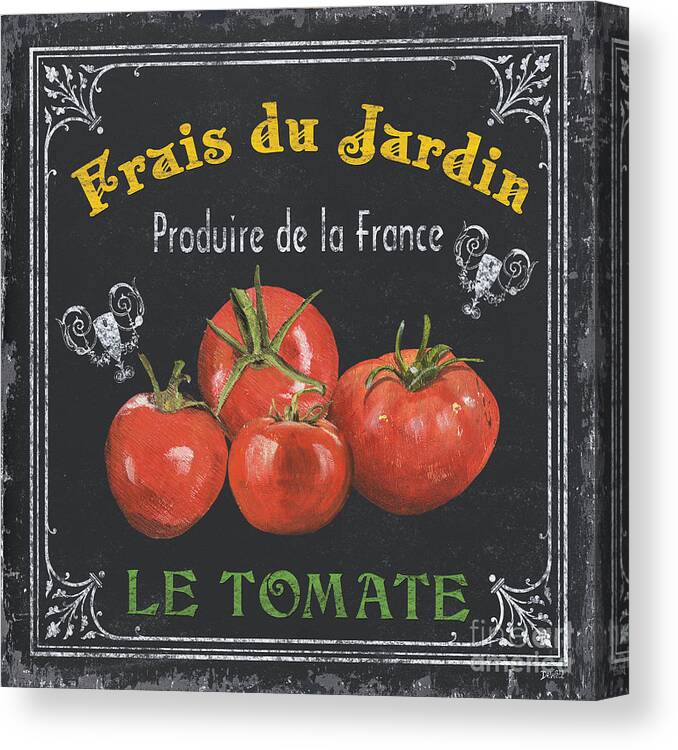 Vegetables Canvas Print featuring the painting French Vegetables 1 by Debbie DeWitt