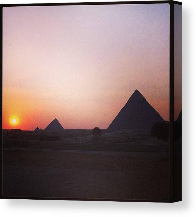 Egypt Canvas Print featuring the photograph From B.c 2550 #pyramid #giza #cairo by Ryoji Japan