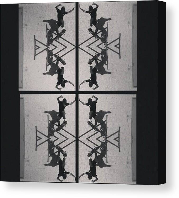 Mirroredimage Canvas Print featuring the photograph Frontside Infinity. #symmetrical by Derek Andrews