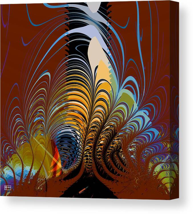 Jim Pavelle Fine Art Canvas Print featuring the digital art Froth Dance by Jim Pavelle