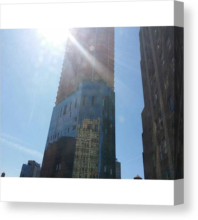 Notography Canvas Print featuring the photograph Future #skyscraper #manhattan by Crook Bladez