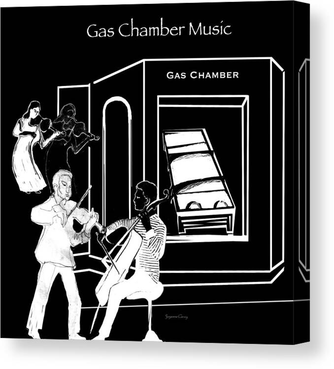 Death Row Canvas Print featuring the digital art Gas Chamber Music by Suzanne Giuriati Cerny