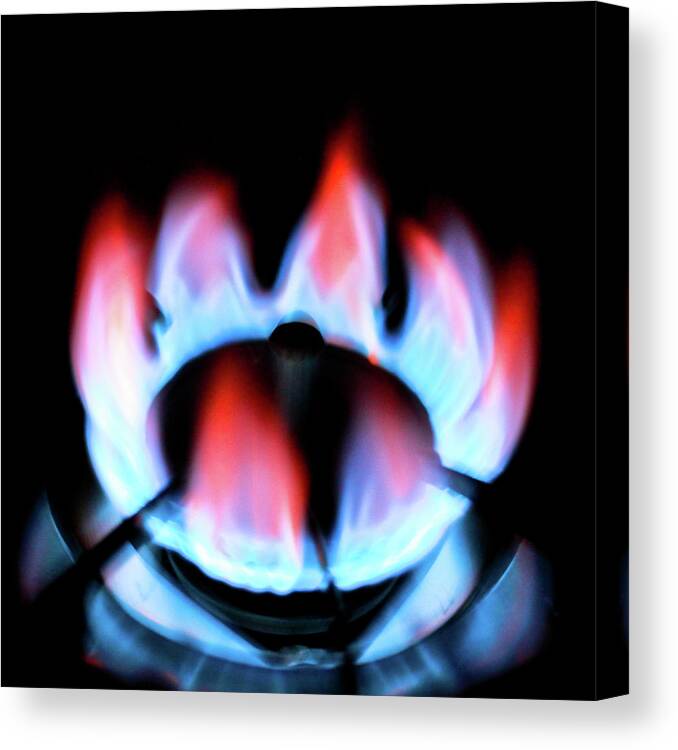 Natural Gas Canvas Print featuring the photograph Gas Flame by Aquirae