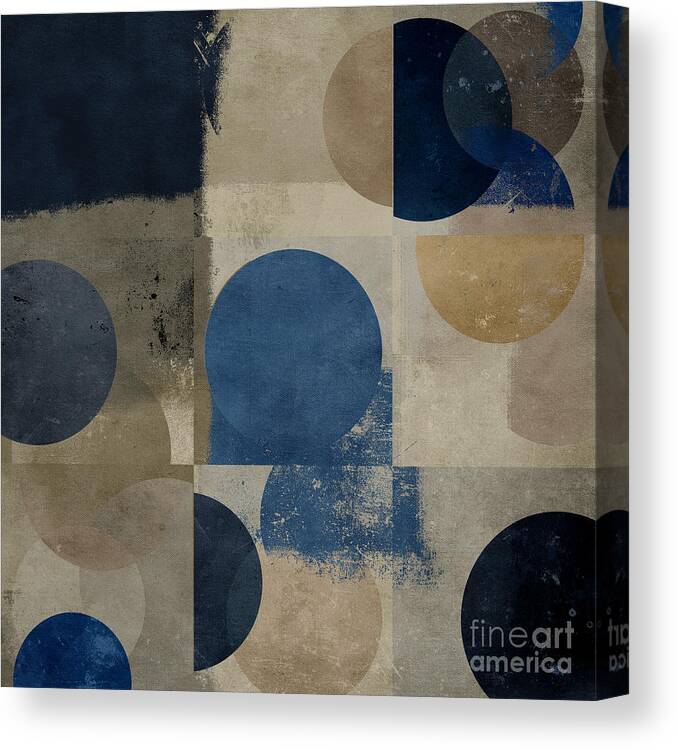 Geomix Canvas Print featuring the digital art Geomix 01 - s111d-t02c by Variance Collections