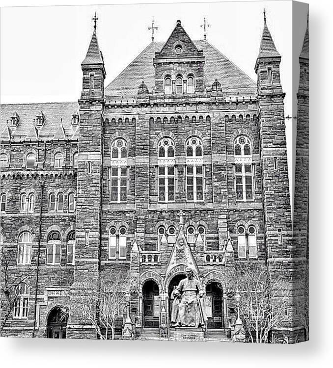 Georgetown Canvas Print featuring the photograph #georgetown #university #college by Audrey Park