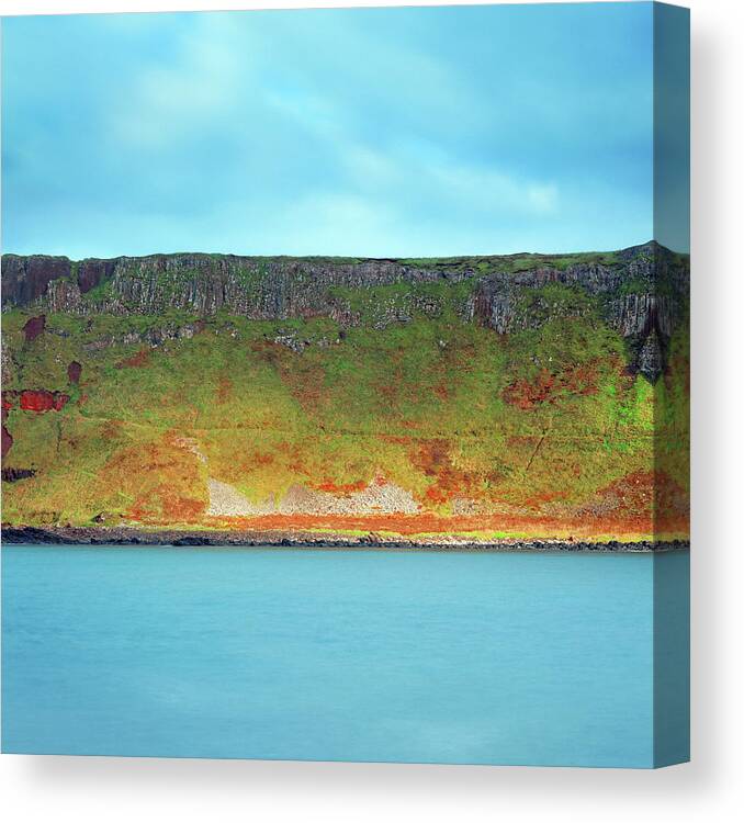 Natural Column Canvas Print featuring the photograph Giant’s Causeway Cliffs by Mammuth