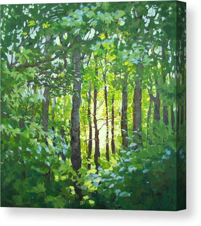 Landscape Canvas Print featuring the painting Glow by Karen Ilari