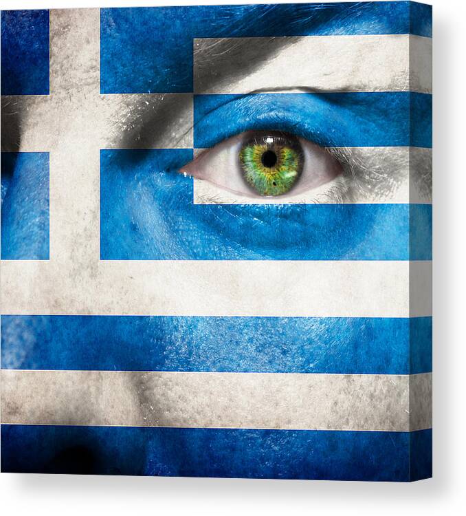 Art Canvas Print featuring the photograph Go Greece by Semmick Photo