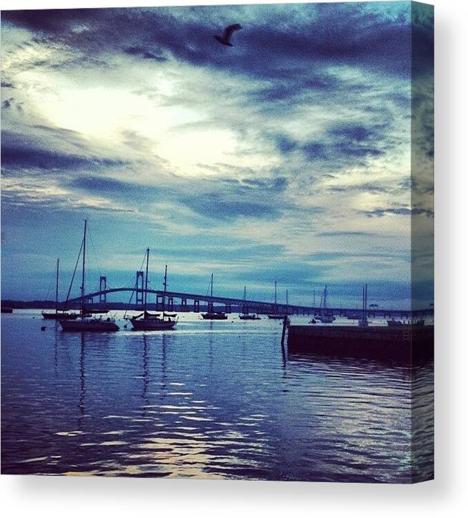  Canvas Print featuring the photograph Goat's Island, Rhode Island by John Leaptrott