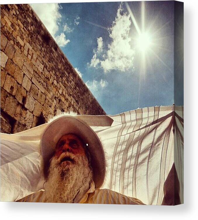 Israel Canvas Print featuring the photograph God by Erez Ben Simon