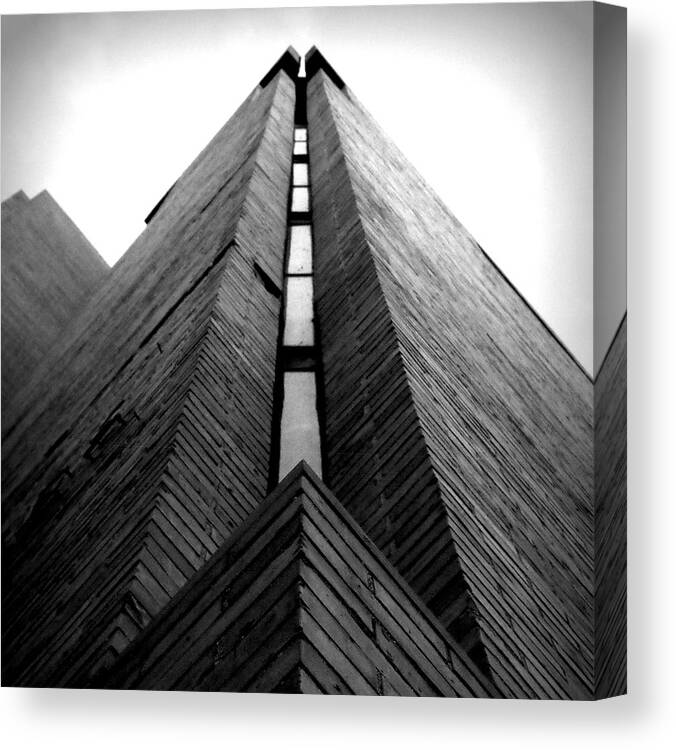 Skompski Canvas Print featuring the photograph Goddard Stair Tower - Black and White by Joseph Skompski