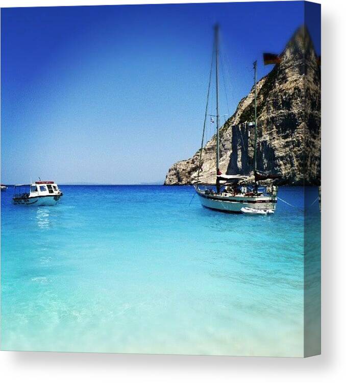 Zakynthos Canvas Print featuring the photograph Good Morning From The #greek Island Of by Alistair Ford