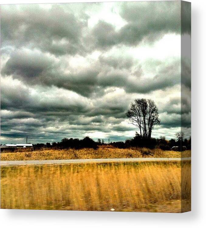  Canvas Print featuring the photograph Goodbye, Houghton Lake. I'll Remember by Niroja Tharmakulasingham