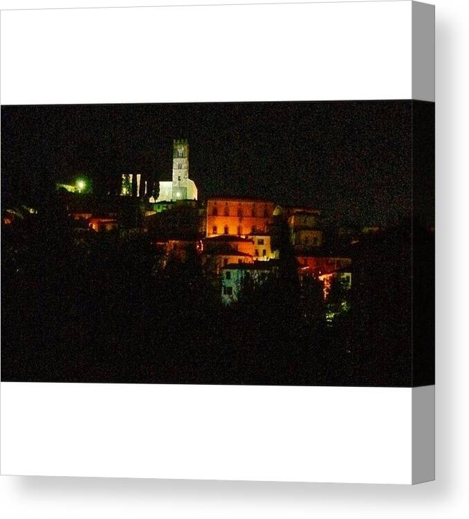 Tired Canvas Print featuring the photograph #goodnight #night #nighttime #sleep by Daniel Gimenez