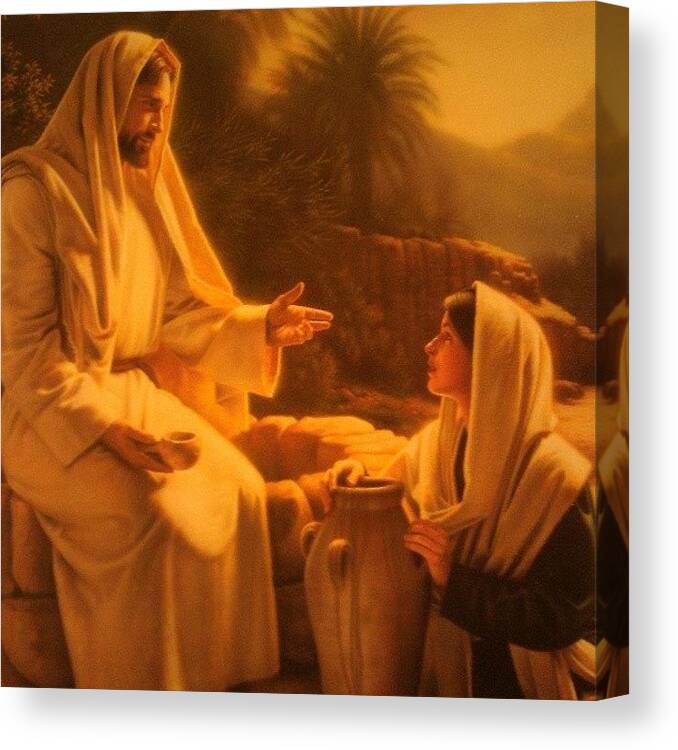 Gospel Canvas Print featuring the photograph #gospel #jesus #christ by Rachel Friedman