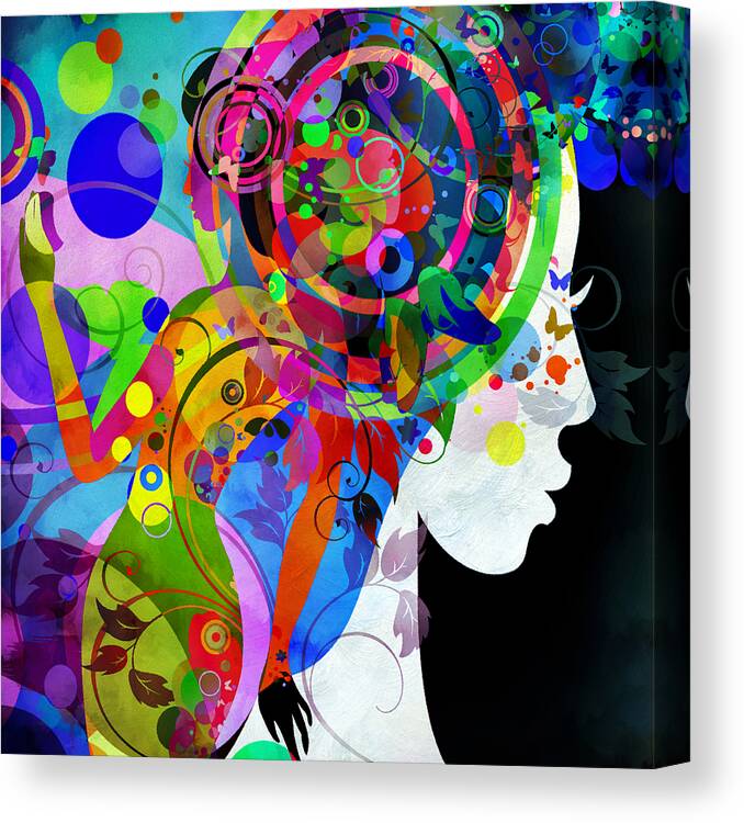 Grace Is Complicated Canvas Print featuring the mixed media Grace Is Complicated by Angelina Tamez