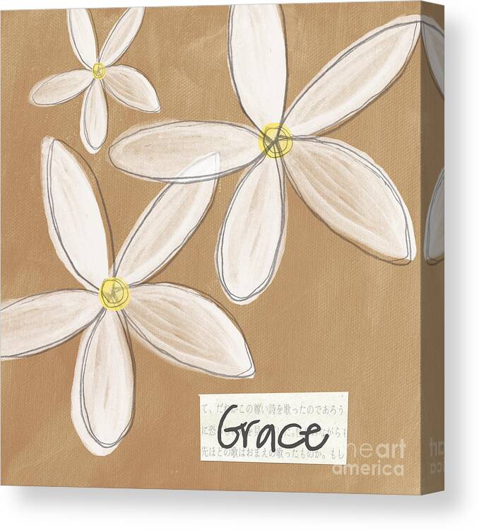 Grace Canvas Print featuring the mixed media Grace by Linda Woods