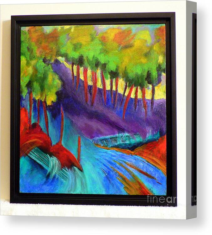 Landscape Canvas Print featuring the painting Grate Mountain by Elizabeth Fontaine-Barr