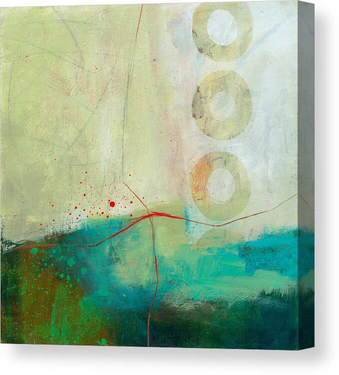 Acrylic Canvas Print featuring the painting Green and Red 2 by Jane Davies