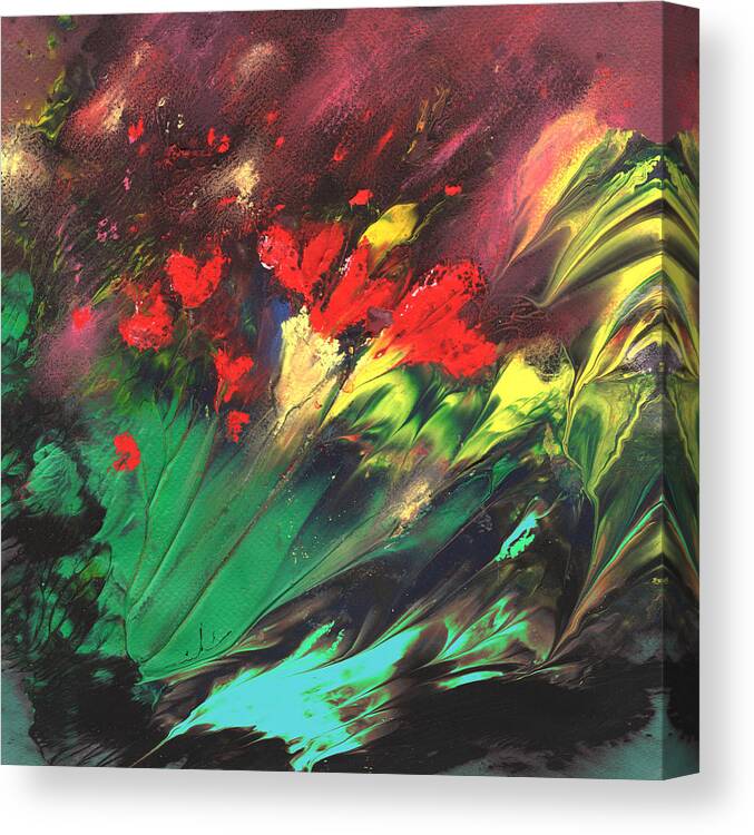 Flowers Canvas Print featuring the painting Growing Love by Miki De Goodaboom