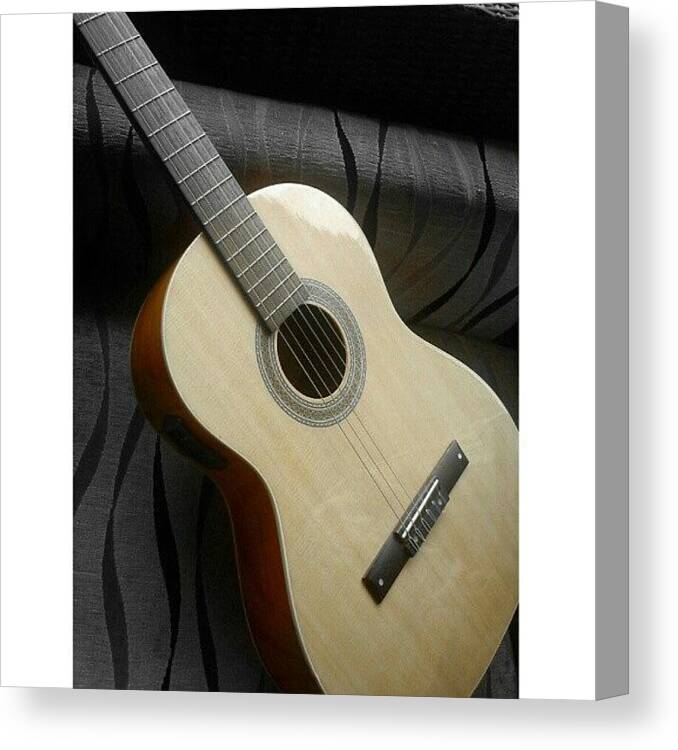Guitar Canvas Print featuring the photograph #guitar #music #friend #instagood by Inas Shakira