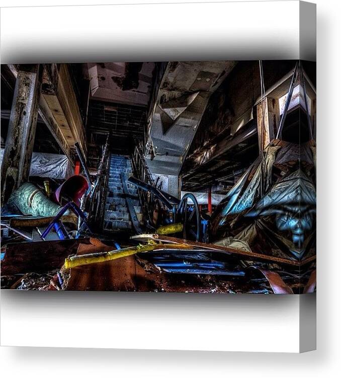 Sfx_excellence Canvas Print featuring the photograph Had A Great Time Exploring Abandon Mall by Travis Albert