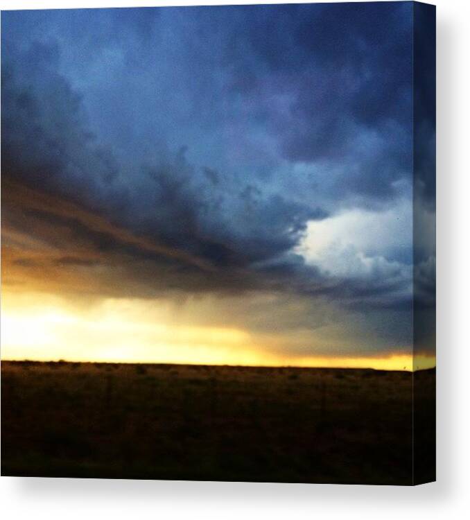 Landscape Canvas Print featuring the photograph Hail Storm To The West by Star Rodriguez