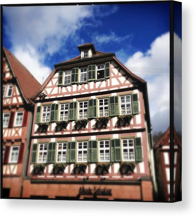 Half-timbered Canvas Print featuring the photograph Half-timbered house 11 by Matthias Hauser