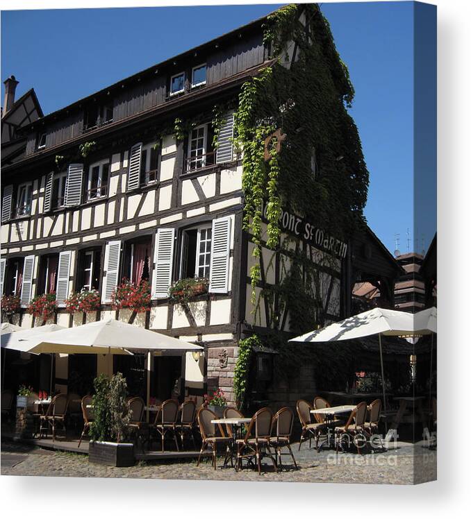 Timber Canvas Print featuring the photograph Half-Timbered House in Strasbourg 2 by Amanda Mohler