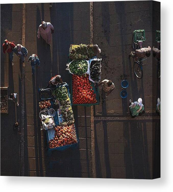 Oldwall Canvas Print featuring the photograph Hanging Out (literally) On The by David Hagerman