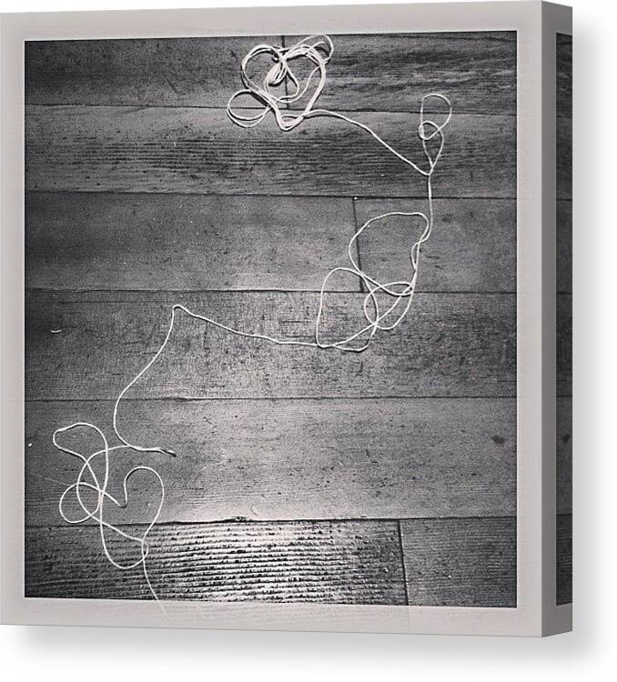Thread Canvas Print featuring the photograph Happy Accident by Sylvia Anderson
