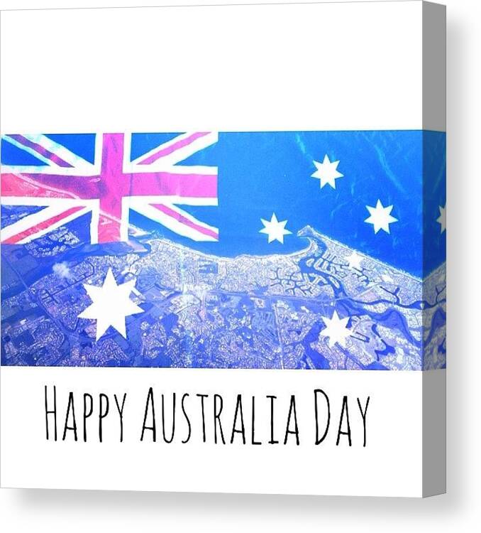 Oioioi Canvas Print featuring the photograph Happy Australia Day! 
i Am So Grateful by Catherine Woodworth