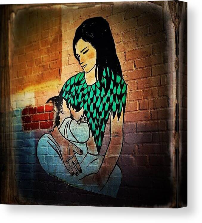 Lamuneca Canvas Print featuring the photograph Happy Mothers Day To All The Wonderful by AZ Street Art