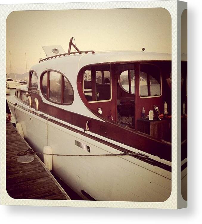 Harco Hard Top Boat Canvas Print featuring the photograph Harco Hard Top 1949 by Eric Ketelsen