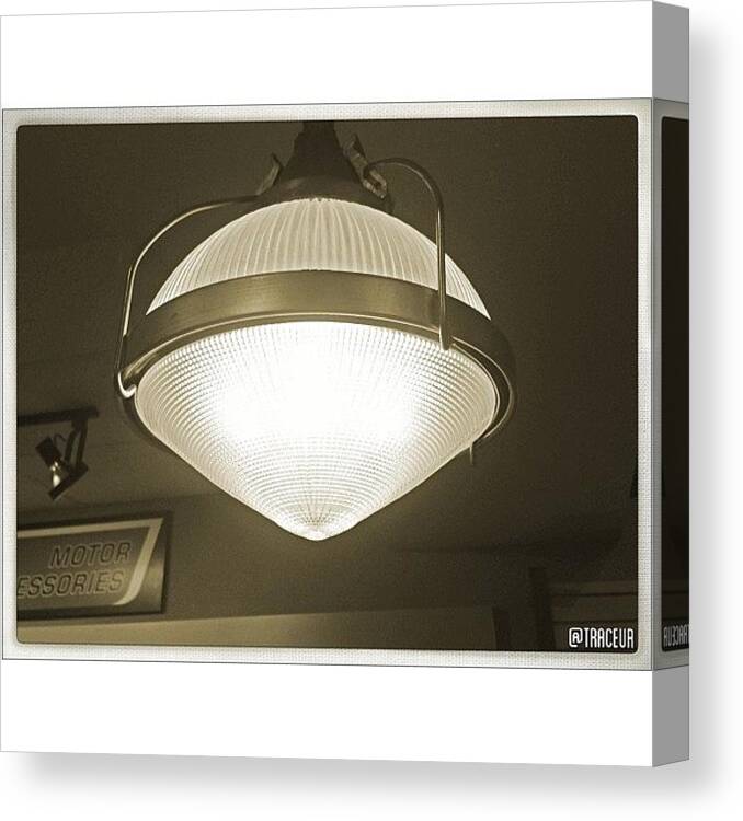  Canvas Print featuring the photograph Harley Light by Mark T Ewing