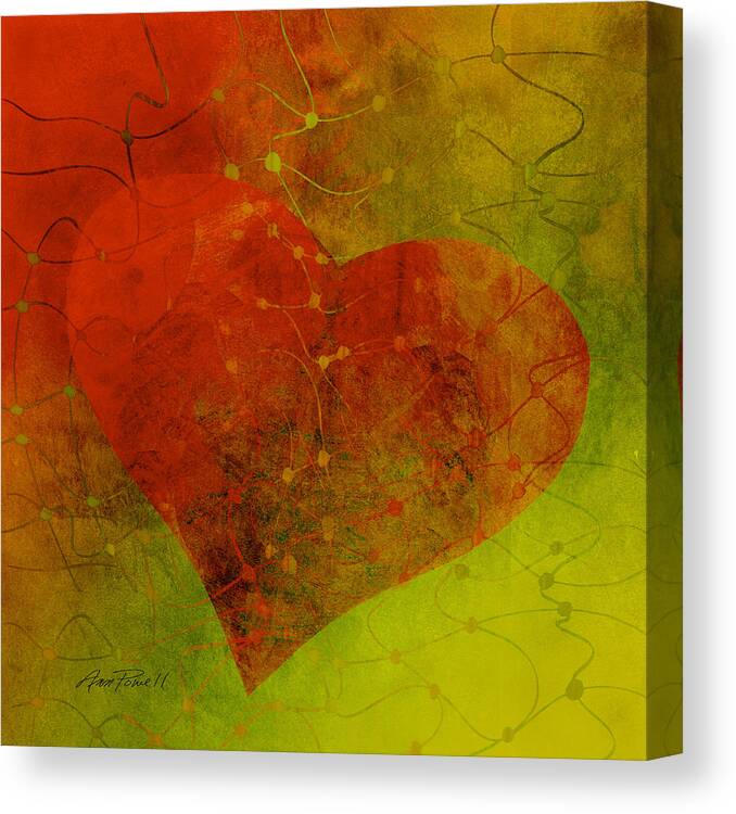 Heart Canvas Print featuring the digital art Heart Connections Three by Ann Powell