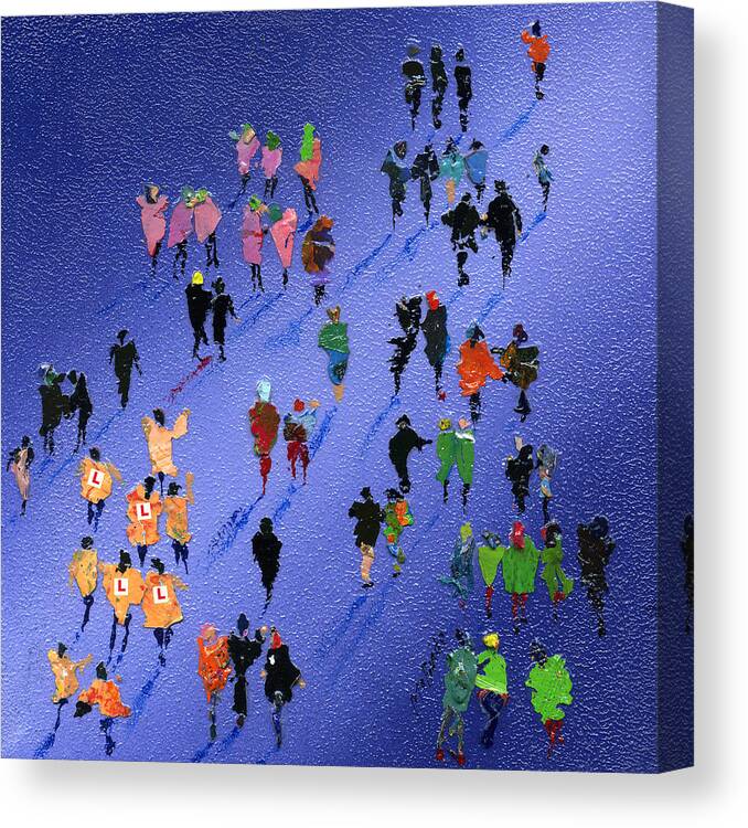 Crowd Canvas Print featuring the painting Hen Night by Neil McBride