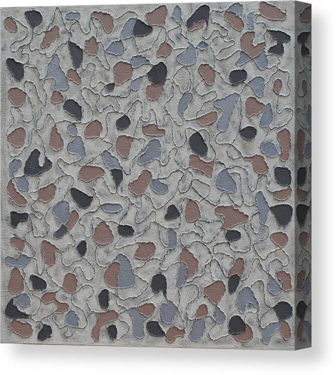 Abstract Canvas Print featuring the painting Hidden Hearts by Trish Toro