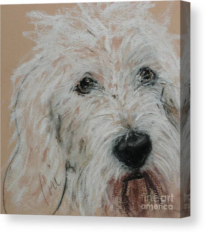 Dog Canvas Print featuring the pastel High Spirits by Cori Solomon