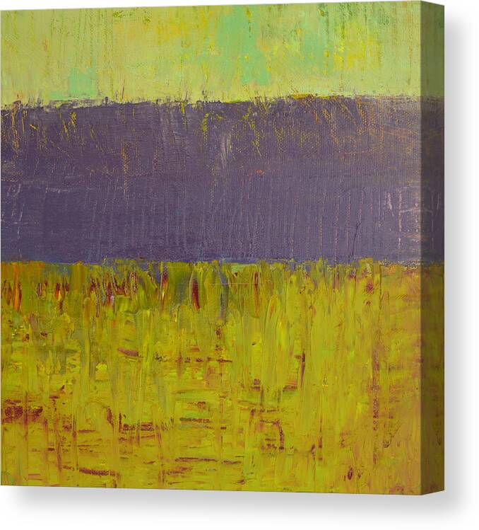 Abstract Expressionism Canvas Print featuring the painting Highway Series - Lake by Michelle Calkins