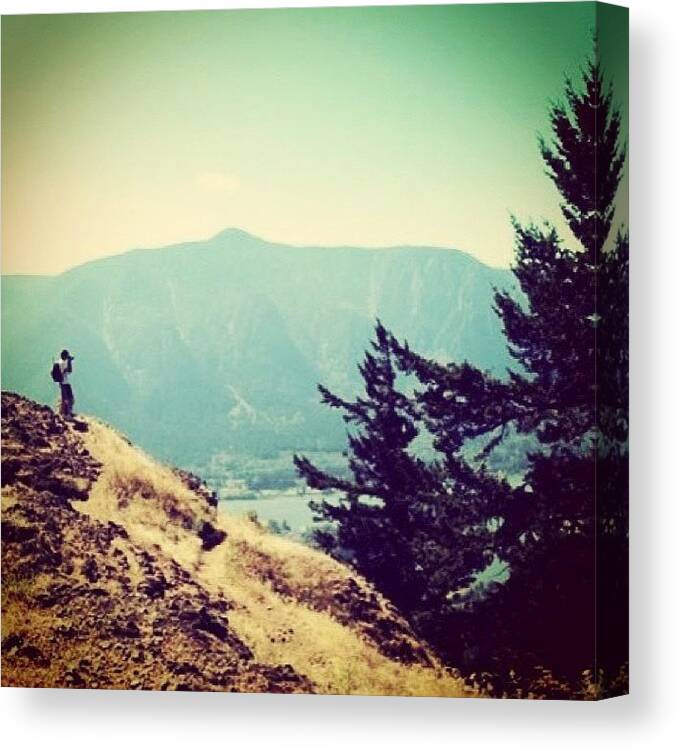 Hiking Canvas Print featuring the photograph Hiking by Krisyphotography Gash