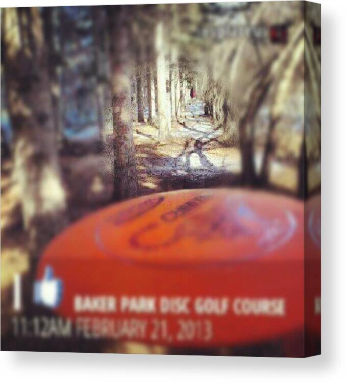 Canada Canvas Print featuring the photograph Hole 5 Worse Nightmare #discgolf by Jar Robertson