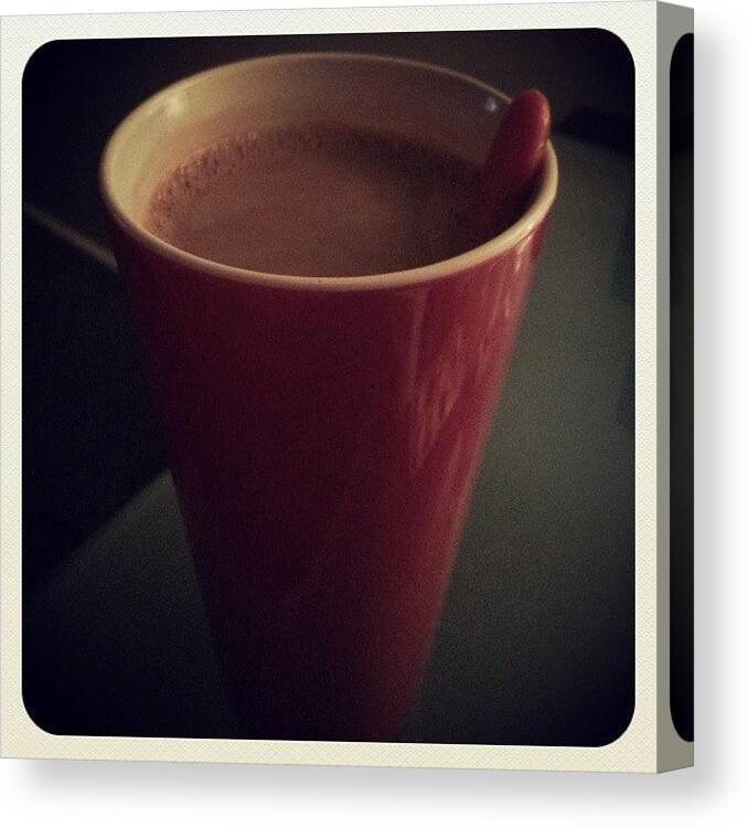 Lovingearth Canvas Print featuring the photograph Hot Chocolate In Bed :) #hotchocolate by Sera Jane