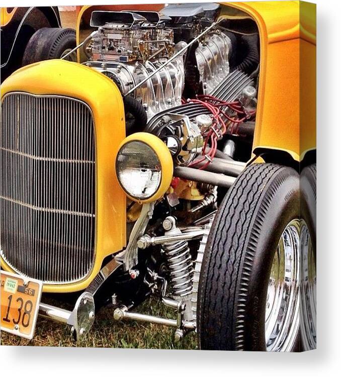Instagram Canvas Print featuring the photograph Hot Rod Close-up by Miki Torres
