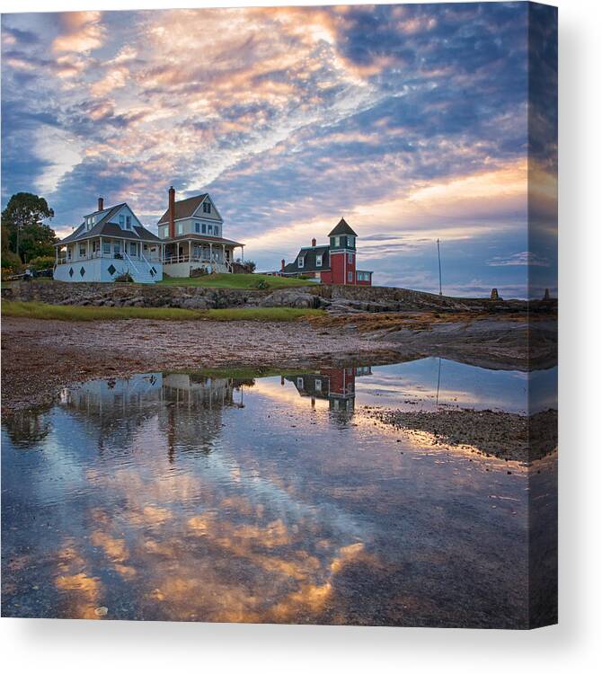#boats Canvas Print featuring the photograph Houses by the Cribstone by Darylann Leonard Photography