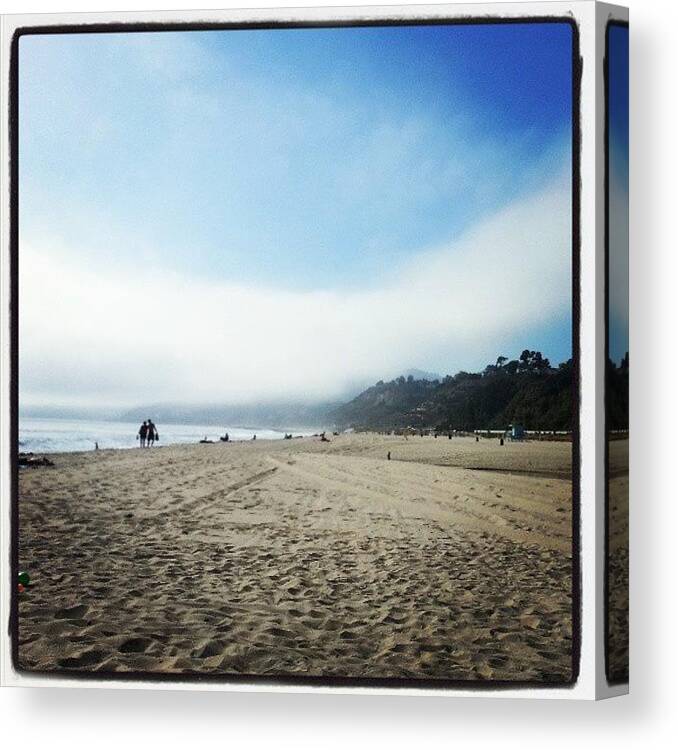  Canvas Print featuring the photograph Hrc Volunteer Party On The Beach by Lisa Marchbanks