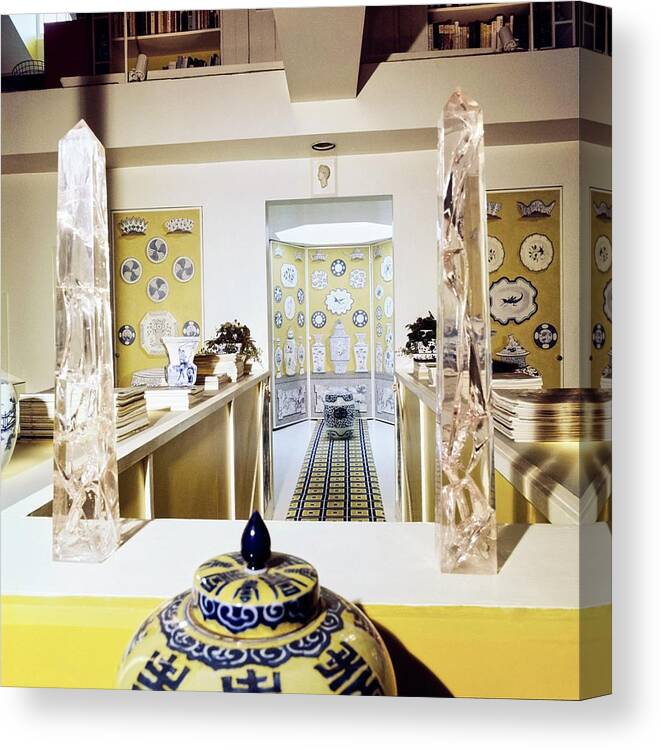 Accessories Canvas Print featuring the photograph Hugh Chisholm's Hallway by Horst P. Horst