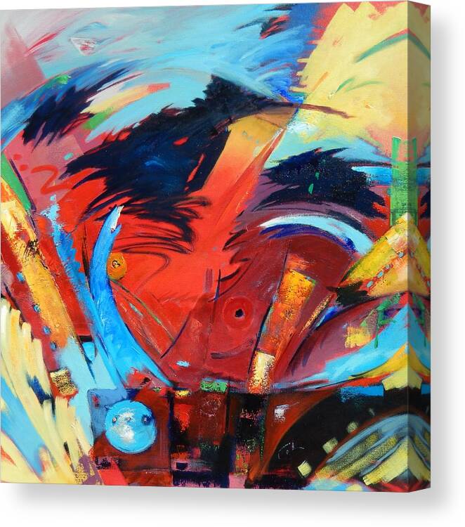 Abstract Canvas Print featuring the painting Hummmm by Gary Coleman