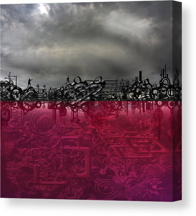 Surreal Canvas Print featuring the digital art Hunted by No Alphabet